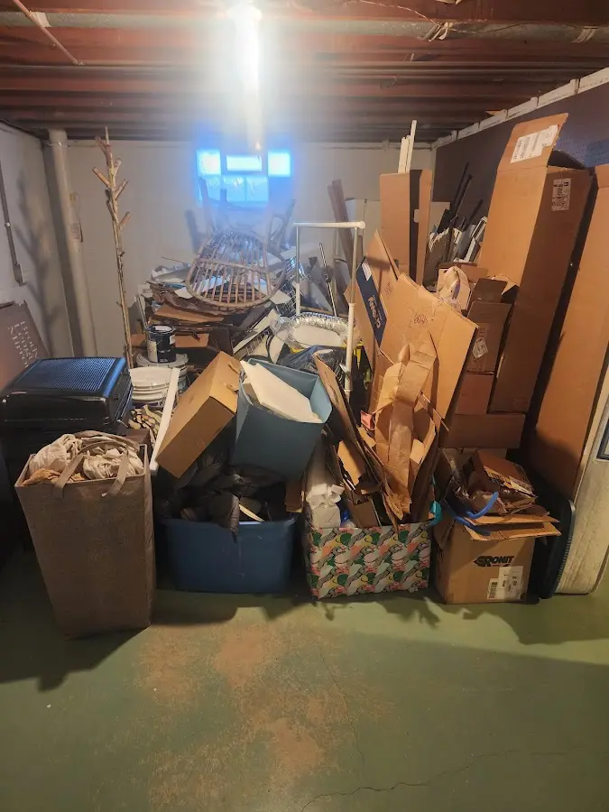 Roll-off dumpster container at job site for Construction Dumpster Rental in Sansom Park